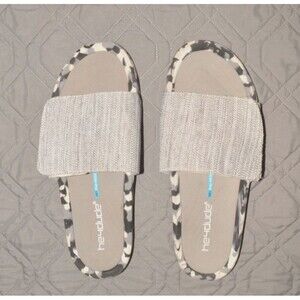 Hey Dude Slide Sandals Mens Size 13 Gray Adjustable Comfort Casual Slip On Shoes